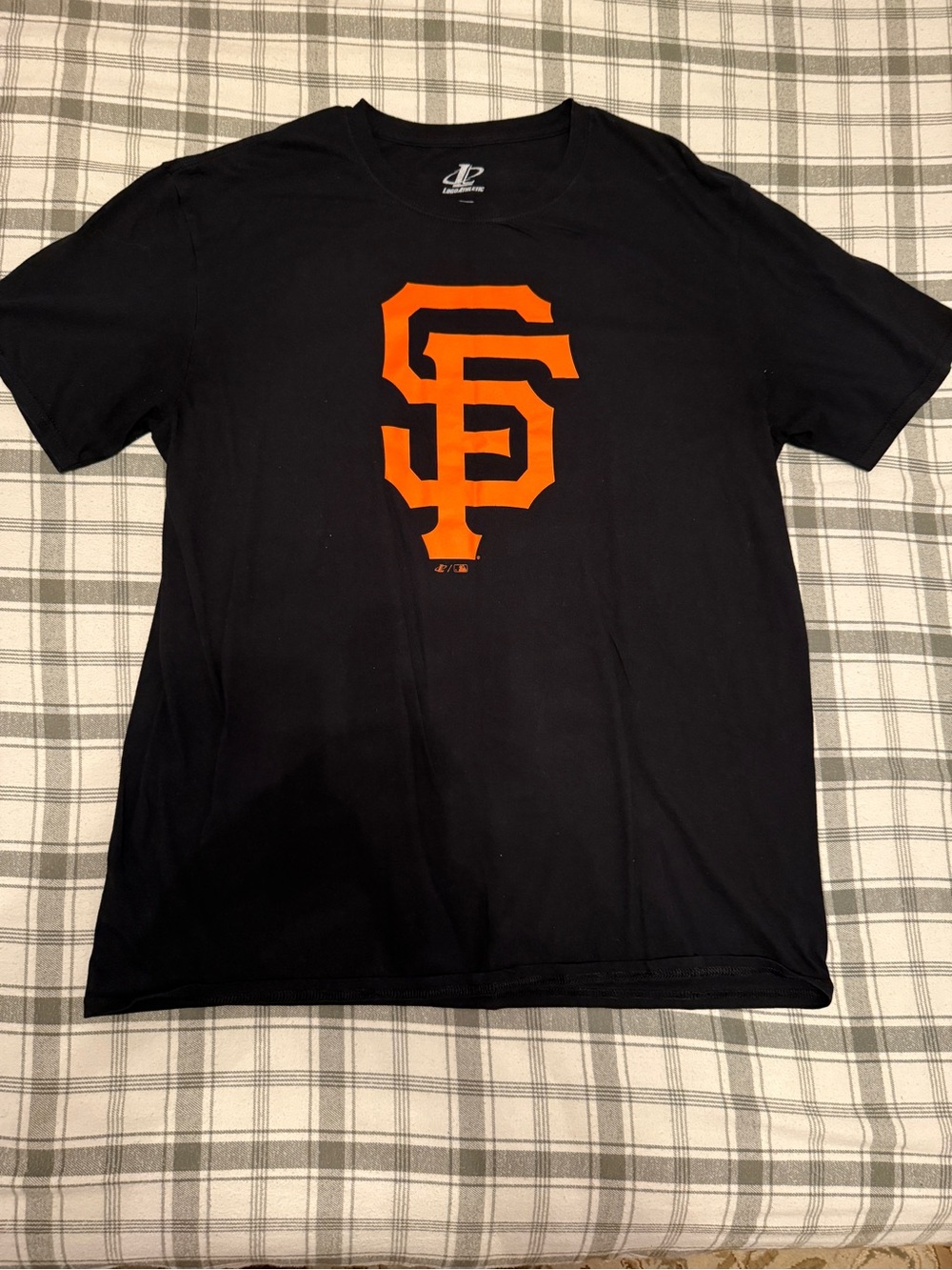 Logo Athletic Black T-Shirt with Orange SF Emblem
